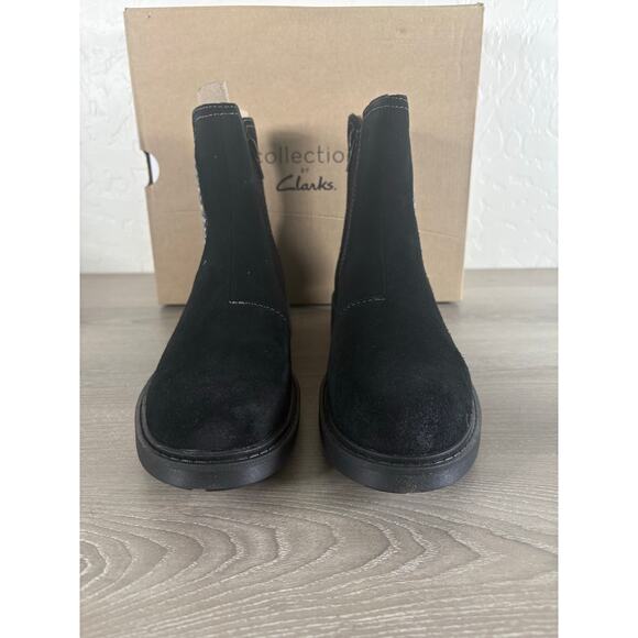 Clarks Opal Sky Black Suede Women's Boots Size 5.5 Medium- NIB - Picture 3 of 7